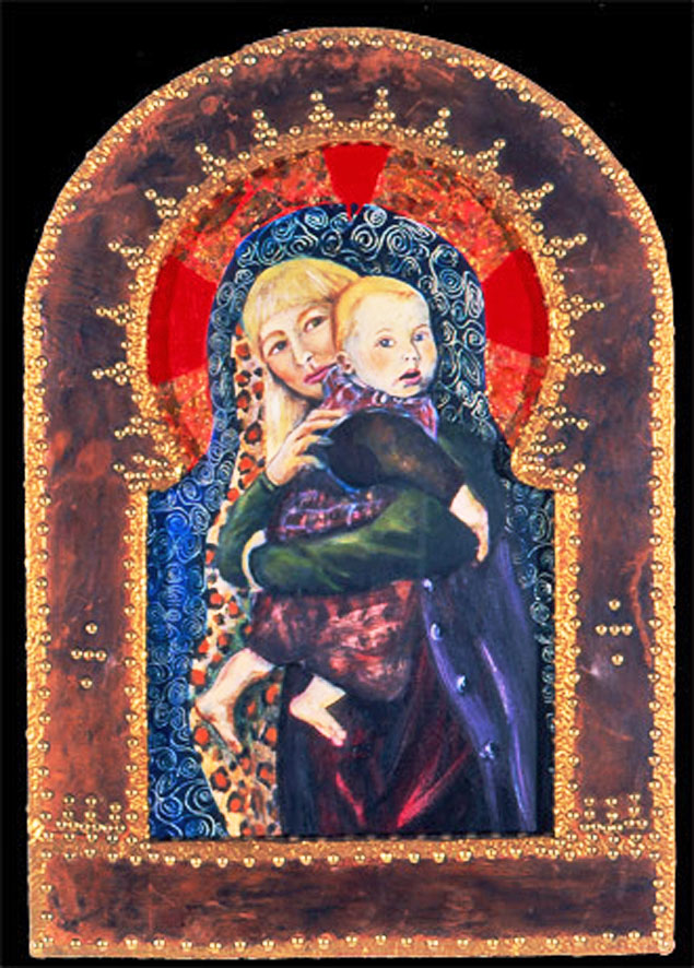 «Я і син Роман». Полотно, олія